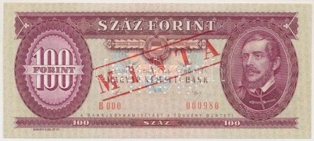 1989. 100Ft "MINTA" perforációval és felülnyomással "B 000 000980" sorozatszámmal T:I Adamo F36Ma