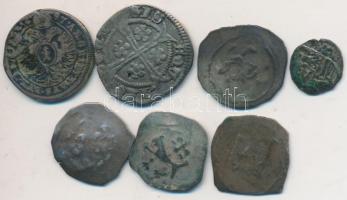 7db-os középkori és kora újkori ezüstpénz tétel T:3
7pcs of medieval and early modern silver coins C...