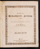1835 Bécs, Populäre Gesundheits-Zeitung, 104 száma, 416p (A Népszerű egészségügyi újság 3 száma könyvbe kötve) / complete year of the magazine