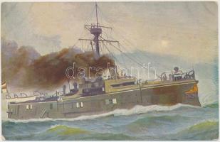 SMS Oldenburg, 'Marine Galerie Karte Nr. 158.' s: Chr. Rave (EK)