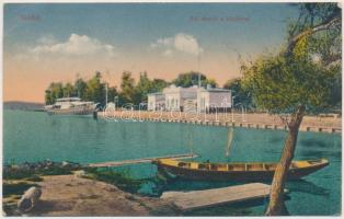 Siófok, Sió, Kikötő, csónak, gőzhajó (EK)