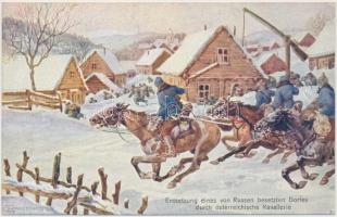 A village occupied by Austrian cavalry 'Rotes Kreuz Kriegsfürsorgeamt' Nr. 104. s: Ranzenhofer