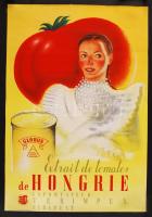 cca 1920-1930 Globus Terimpex Budapest feliratú, a Globus Konzervgyár reklámplakátja, 40x28