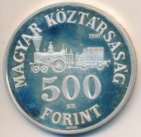 1991. 500Ft Ag "Széchenyi István" tanúsítvánnyal dísztokban T:PP