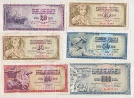 Jugoszlávia 1974-1986. 10D-1000D (8xklf) T:mixed
Yugoslavia 1974-1986. 10 Dinara - 1000 Dinara (8xdi...