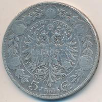 Ausztria 1900. 5K Ag T:3 Austria 1900. 5 Corona Ag C:F
