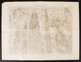 cca 1910 Sümeg és Zalaegerszeg katonai térkép 80x48 cm