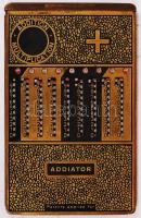 Régi Addiator számológép, fém, 17×11,