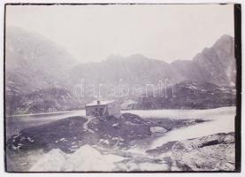 cca 1910 Bilea (Balea)-tó a Fogarasi-havasokban, hátoldalán feliratozva, 18x13 cm