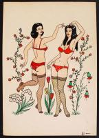 Weisz jelzéssel: Mágikus koreográfia. Vegyes technika, papír, 20×30 cm