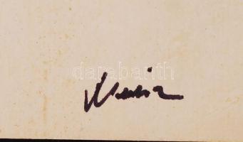 Weisz jelzéssel: Vörös masni. Vegyes technika, papír, 20×30 cm