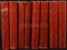 Arany János össze munkái I-VIII. kötet komplett. Bp., 1883, Ráth Mór. Kiadói aranyozott egészvászon ...