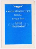 cca 1950 MALÉV belföldi járatának Szeged térképe