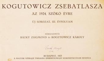 1924 Kogutowicz Zsebatlasza a Magyar Néprajzi Társaság Emberföldrajzi Szakosztályának kiadásában