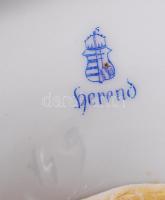 Antik Herendi díszváza mitológiai jelenettel, kézzel festett, váza és a talapzat is jelzett (Cca 190...