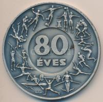 Iván István (1905-1968) 1968. "80 éves a Magyar Testgyakorlók Köre 1888-1968" ezüstözött Br emlékérem (70mm) T:2