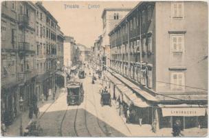 Trieste, Corso, trams, shops