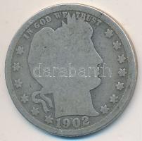 Amerikai Egyesült Államok 1902O 1/4$ Ag "Barber" T:3
USA 1902O Quarter Dollar Ag "Bar...