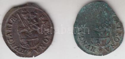 1707KB Rézpoltúra "II. Rákóczi Ferenc" (2x) (1.88g,2.44g) T:2,3 ph. Huszár: 1549., Unger II.: 1139.a