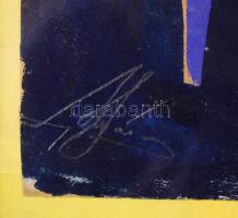 Molnár János( 1950-): Vörös akt. Vegyes technika, karton, üvegezett keretben, 31×31 cm