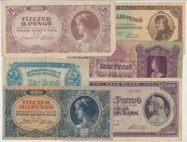 50db vegyes bankjegy a pengő időszakból T:vegyes