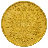 Ausztria 1895. 20K Au "Ferenc József" (6,74g/0.900) T:2
Austria 1895. 20 Corona Au "F...