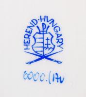 Herendi Apponyi mintás bonbonier, kézzel festett, jelzett, hibátlan, m:11 cm, 13×13 cm