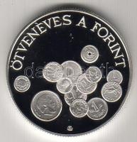 1996. 2000Ft Ag "50 éves a forint" T:PP Csak 5000 db, eredeti díszdobozban, tanúsítvánnyal!
