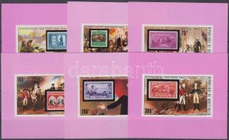 1975 200 éve független az Amerikai Egyesült Államok sor + bélyegek blokk formában Mi 551-556 + vágot...