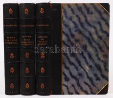 Waliszewski K.: Le roman d'une imperatrice. Catherine II de Russie d'apres ses memoires, sa correspondance et les documents inedits des archives d'etat. I.-II. + U.a.: La derinére des Romanov Elisabeth II. PAris, 1902. Korabeli félbőr kötésben / In Half leather binding.