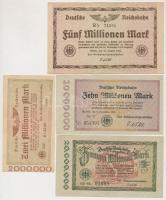 Német Birodalom / Weimari Köztársaság / Birodalmi Vasút / Berlin 1923. 2.000.000M + 5.000.000M + 10.000.000M + 20.000.000M T:III,II- Germany / Weimar Republic / Deutsche Reichsbahn / Berlin 1923. 2.000.000 Mark + 5.000.000 Mark + 10.000.000 Mark + 20.000.000 Mark C:F,VF