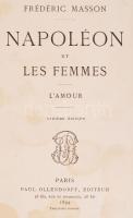 cca 1850-1900 Napoleon és kora 8 db könyv, nagyrészt francia nyelven, igényes kötésekben / 8  books ...