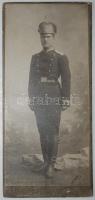 1916 Orosz légierő katonája keményhátú fotó / 1916 Russian airforce pilot in uniform photo 8x16 cm