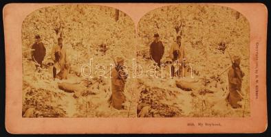 1897 Vadászat. Sztereofotó / Hunting stereo photo