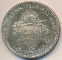 1938. 5P Ag "Szent István" T:2- Adamo P8.1