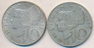 Ausztria 1972. 10Sch Ag (2x) T:2 Austria 1972. 10 Schilling Ag (2x) C:XF