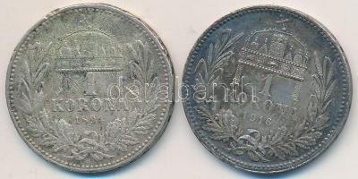 1894-1916. 1K Ag "Ferenc József" (2x) T:2,3