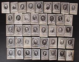 cca 1900 Híres emberekről készített metszetekről készült 40 db fotó / 40 photos 8x12 cm