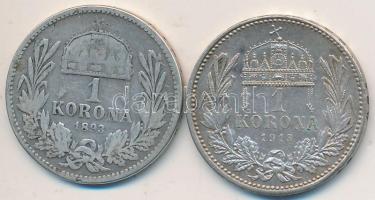 1893-1915. 1K Ag "Ferenc József" (2x) T:2,3