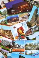 Modern magyar és külföldi városképek és kevéske űdvözlőlap, több mint 800 db műanyag zacskóban