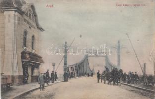 Arad, Gróf Károlyi Gyula híd, Vámház; Kerpel Izsó kiadása / Károlyi bridge, customs office