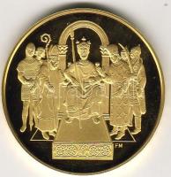 2001. 100.000Ft Au 31,104g "Államalapító Szent István" T:PP Csak 3000db! R! Plüss díszdobozban!