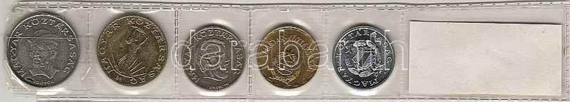 1990. 1Ft,2Ft,5Ft,10Ft,20Ft "Magyar Köztársaság" szett T:BU RRR!!! Műanyag csomagolás kics...
