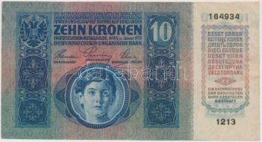 1915. 10K csehszlovák felülbélyegzéssel T:III