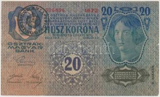 1913. 20K román körbélyegzővel T:II- (jobb szélen apró papírhiány)