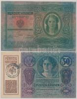 1912-1914. 50K + 100K román körbélyegzővel T:III