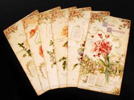 1900 Bölcs mondásokat tartalmazó naptár dombornyomott litho lapokból 22x39 cm