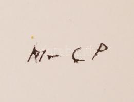 Molnár C. Pál (1894-1981): Szerelmesek. Kis szériás ofszet-karton, 29x21 cm