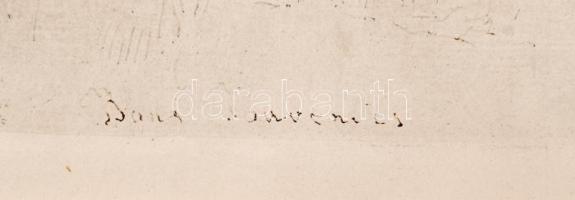 Zichy Mihály (1827-1906): Erotikus jelenet. Cinkográfia, üvegezett keretben, 18×14 cm