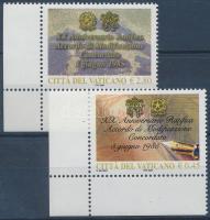 20 éves az olasz-vatikáni szerződés ívsarki sor, 20th anniversary of Italian-Vatican agreement corner set